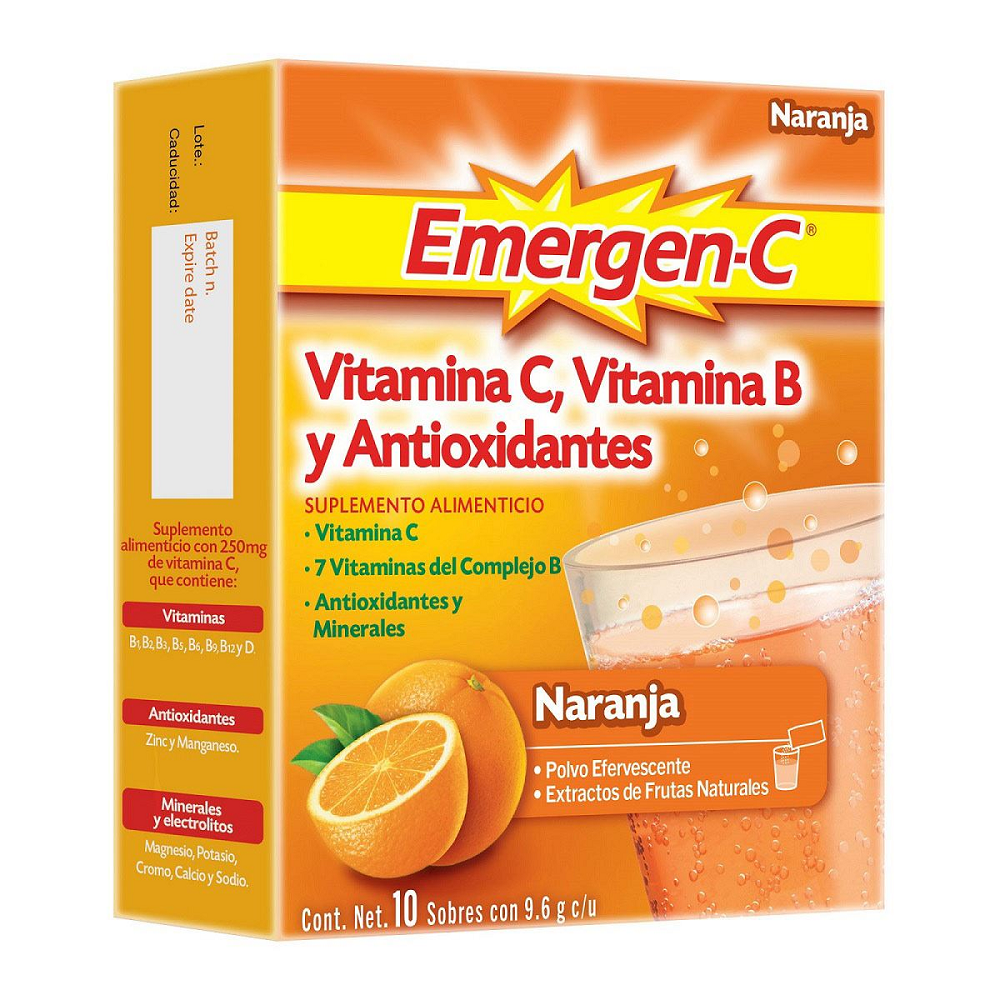 Emergen-C Suplemento Alimenticio Naranja 10 Sobres 9,6g
