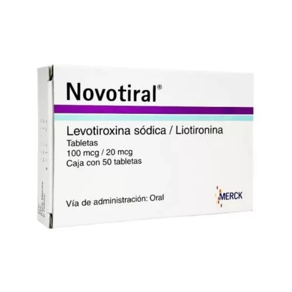 Novotiral (Levotiroxina/Liotironina)  50 Tabletas