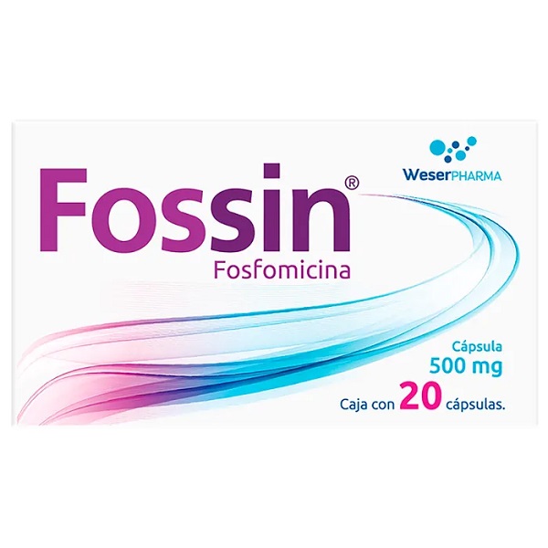 Fossin Fosfomicina 500MG Caja 20 Cápsulas
