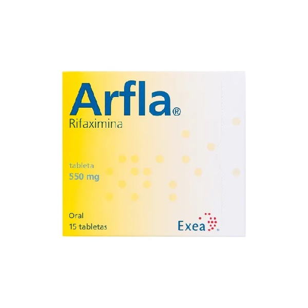 Arfla (Rifaximina) 550mg  15 Tabletas