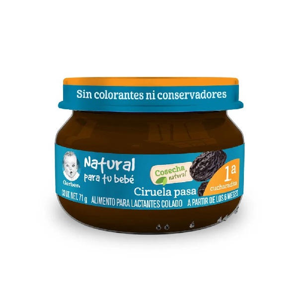 Gerber Cosecha Natural Ciruela Pasa Etapa 1