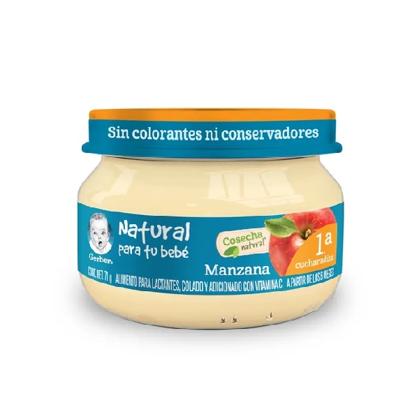 Gerber Natural Papilla De Manzana 71g