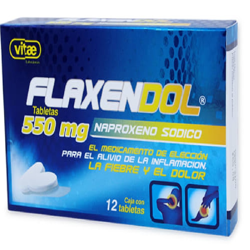 Flaxendol Naproxeno 550mg 12 Tabletas