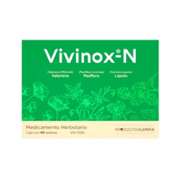 Vivinox-N Valeriana 500mg 40 Tabletas