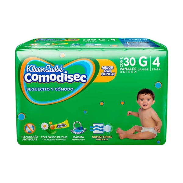 Kleenbebe Comidisec Unisex Etapa 4 30 Pañales