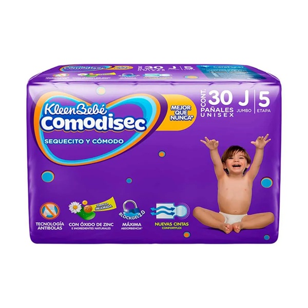 Kleenbebe Comidisec Unisex Etapa 5 30 Pañales