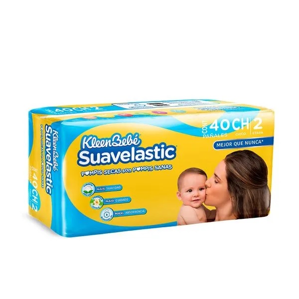 Kleenbebe Suavelastic Pañales Unisex Etapa 1 40 Piezas