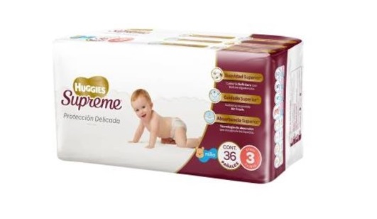 Huggies Supreme Unisex Etapa 3 36 Pañales