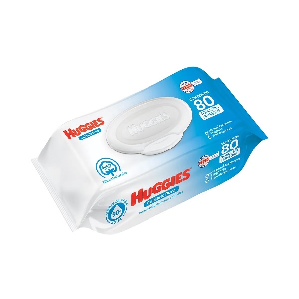 Huggies Cuidado Puro Toallitas Húmedas 80 Piezas