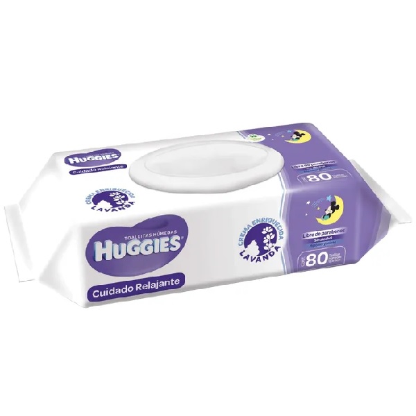 Huggies Cuidado Relajante Toallitas Humedas 80 Piezas