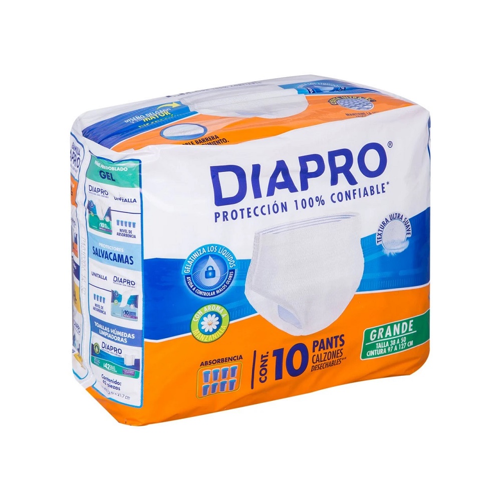 Diapro Pants Grande Ropa Interior Desechable 10 Piezas