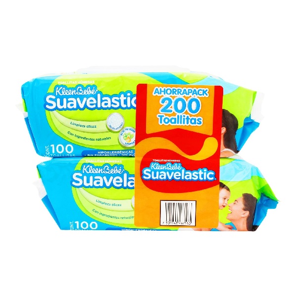 Kleenbebe Suavelastic Toallitas Humedas 200 Piezas