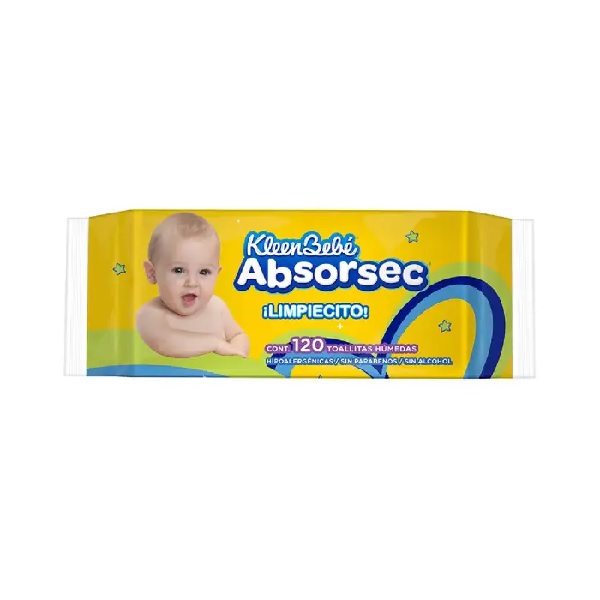 Kleenbebé Absorsec Toallitas Humedas 120 Piezas