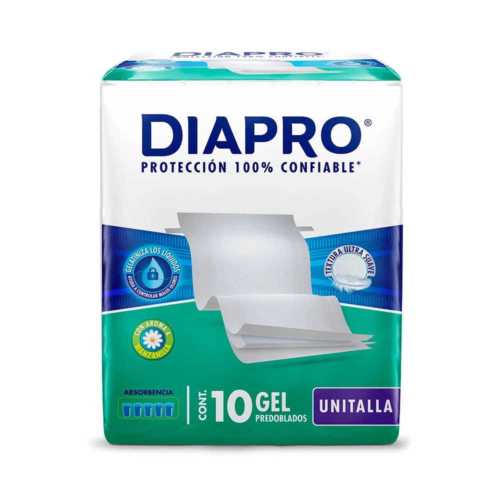 Diapro Pañal Predoblado 10 Piezas