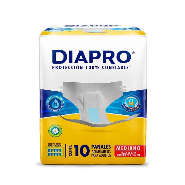 Diapro Pañal Para Adulto Mediano 10 Piezas