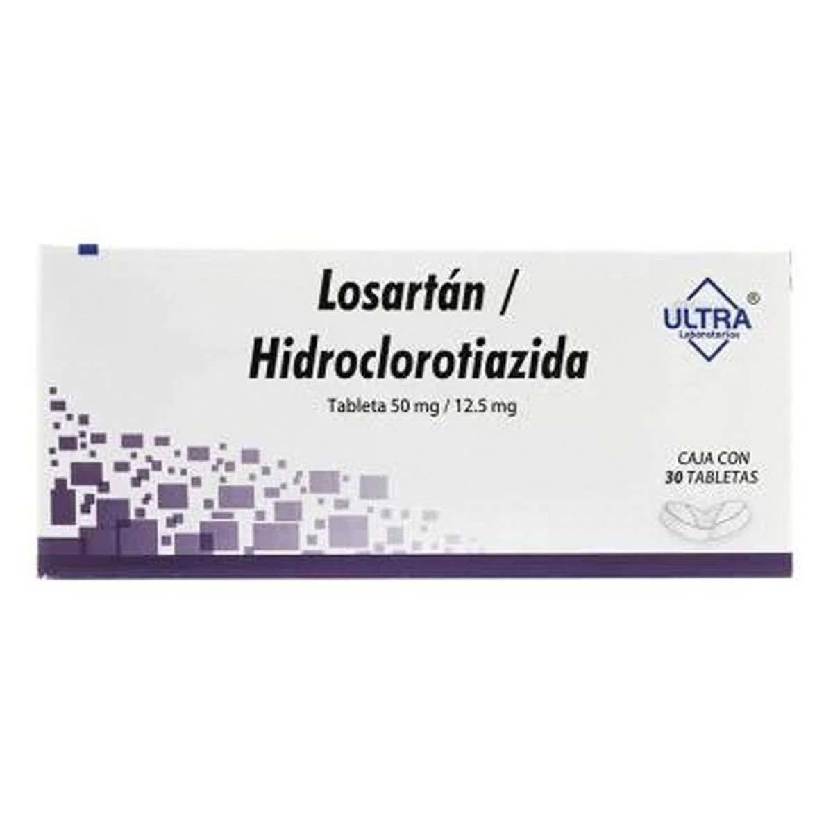 Ultra Losartán/Hidroclorotiazida 30 Tabletas
