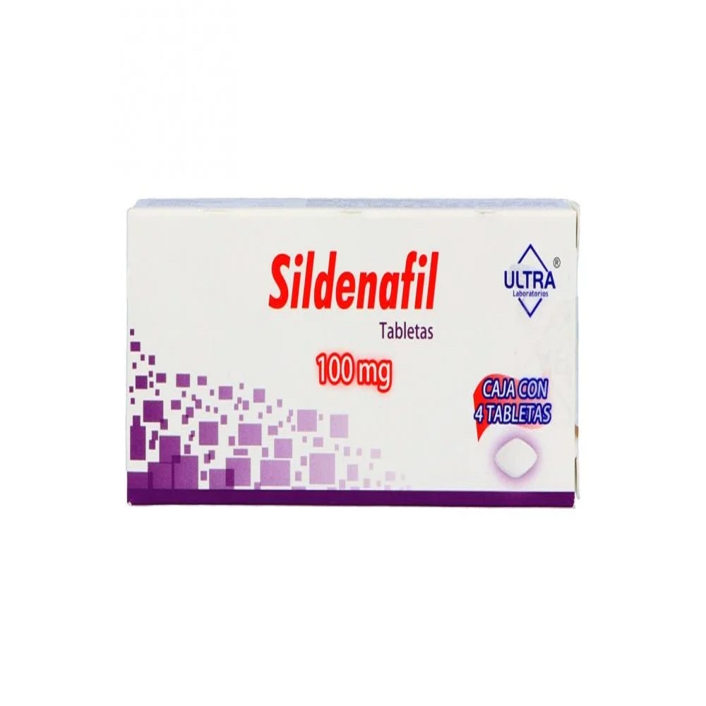 Ultra Sildenafil 100mg 4 Tabletas