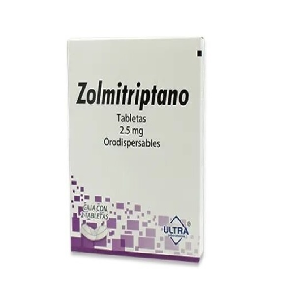 Ultra Zolmitriptano 2.5mg  2 Tabletas