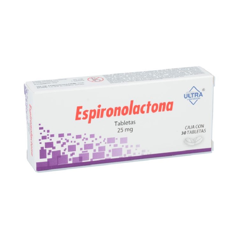 Ultra Espironolactona 25mg 30 Tabletas