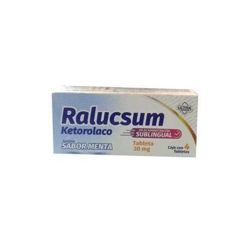 Ralucsum (Ketorolaco) 30mg 4 Tabletas Sublingüales