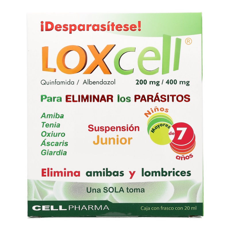 Loxcell Junior Albendazol/Quinfamida Suspensión 20ml