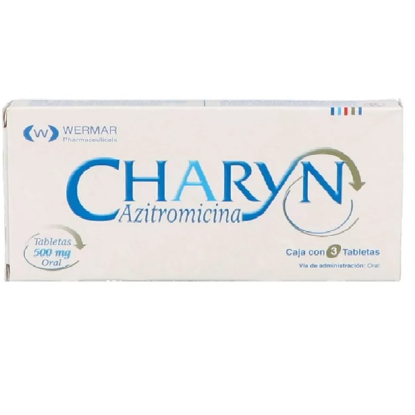 Charyn (Azitromicina) 500mg 3 Tabletas