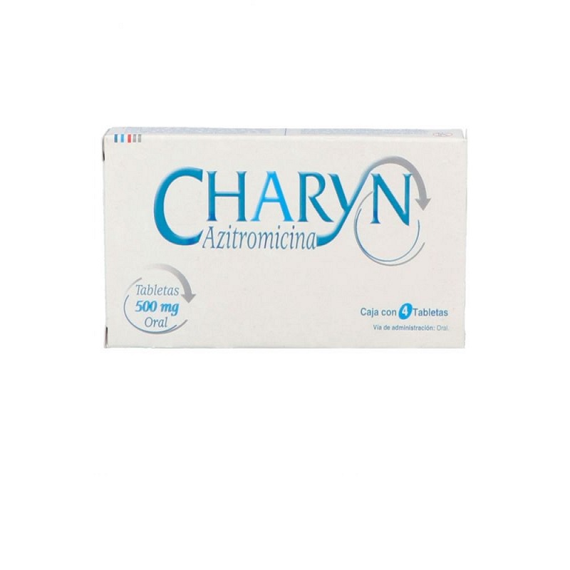 Charyn Azitromicina 500mg 4 Tabletas