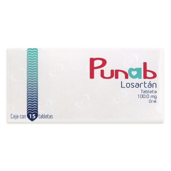 Punab (Losartan) 100mg  15 Tabletas