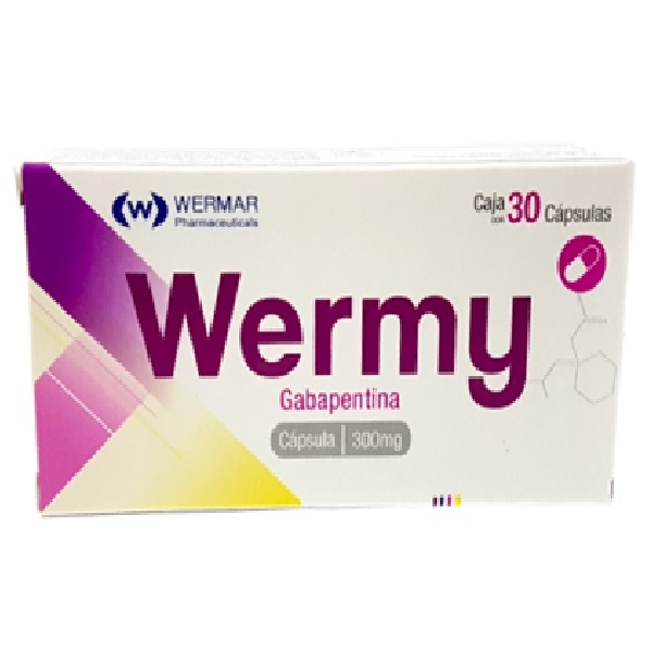 Wermy Gabapentina 300mg 30 Cápsulas