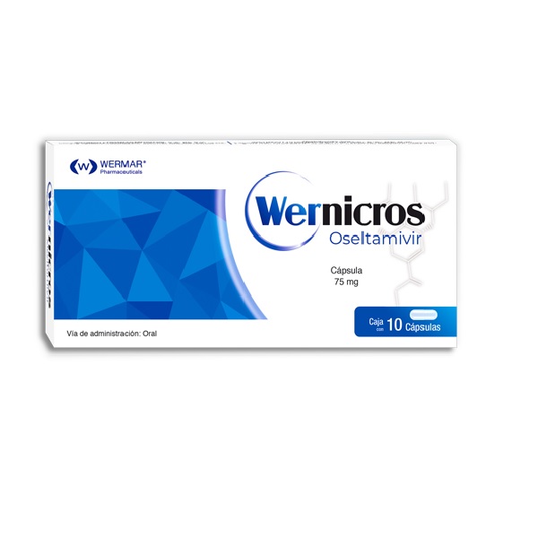 Wernicros Oseltamivir 75mg  10 Cápsulas