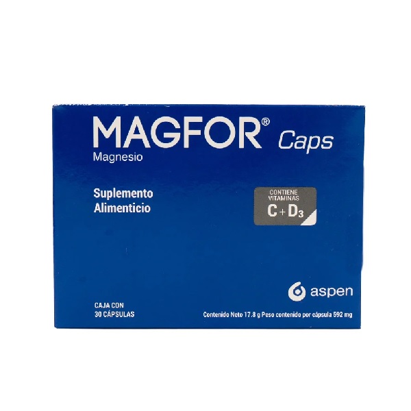 Magfor + Colageno (Magnesio)  17.8g  30 Cápsulas
