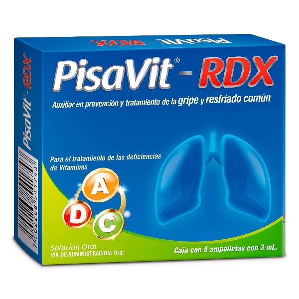 Pisavit-RDX Multivitamínico Antigripal 5 Ampolletas