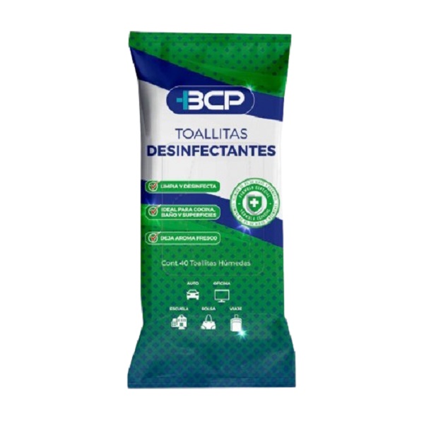Toallitas Humedas Antibacteriales 40 Piezas