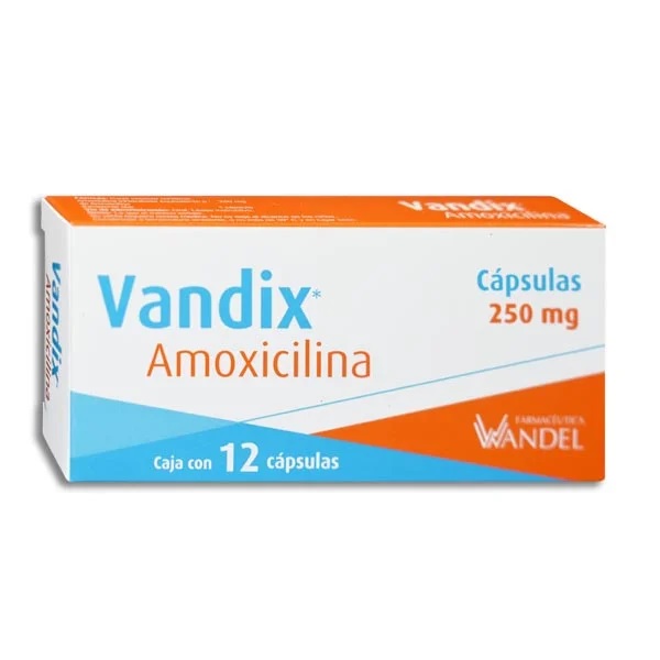 Vandix (Amoxacilina) 250mg  12 Cápsulas