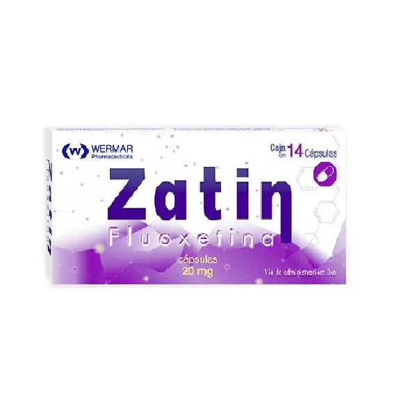 Zatin (Fluoxetina) 20mg 14 Cápsulas
