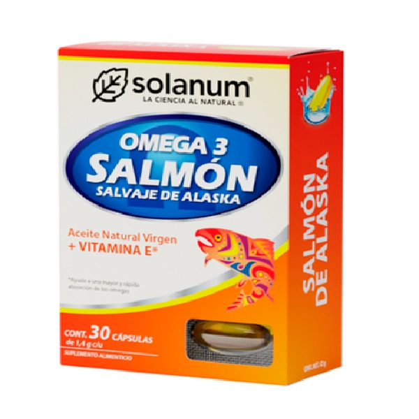 Solanum Omega 3 Suplemento Alimenticio 30 Cápsulas