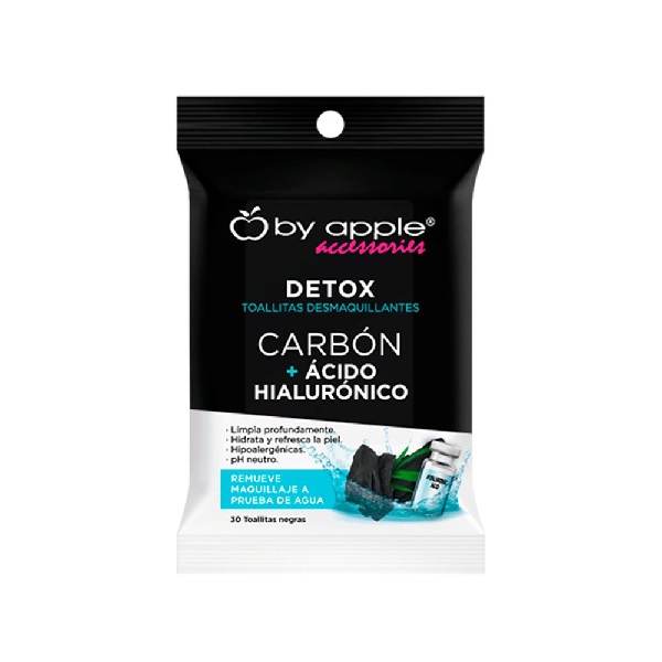 By Apple Toallitas Desmaquillantes Carbón Activado  30 Piezas
