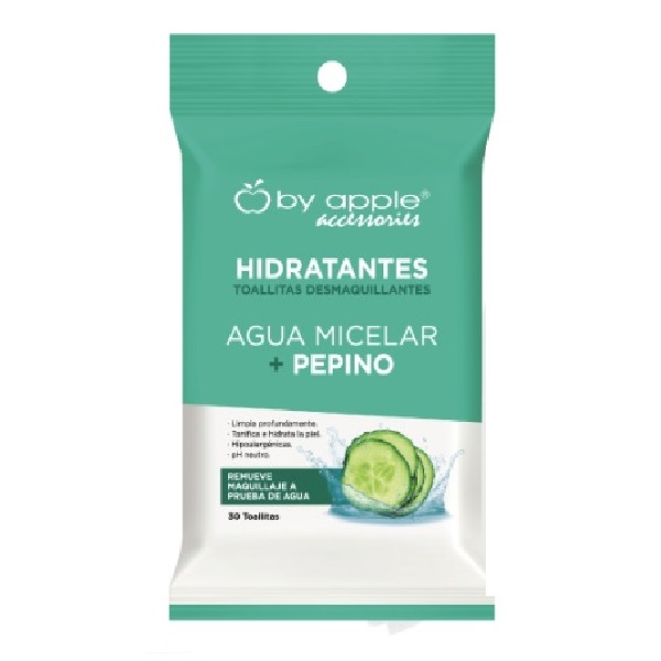 By Apple Toallitas Desmaquillantes Agua Micelar 30 Piezas