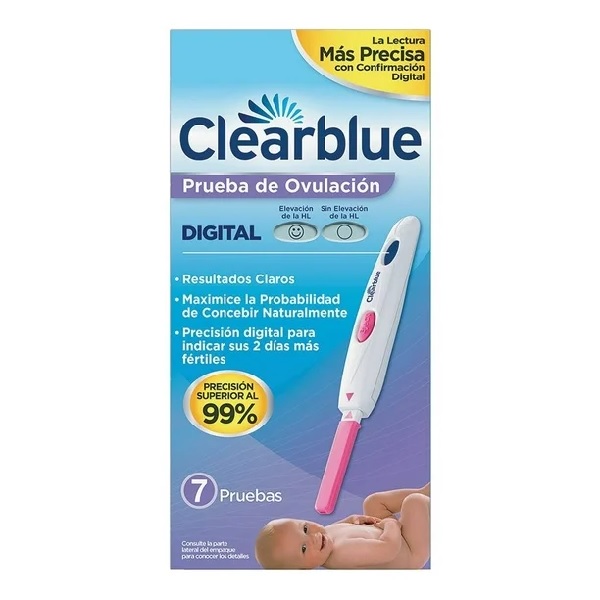 Clear Blue Digital Prueba De Embarazo 7 Piezas