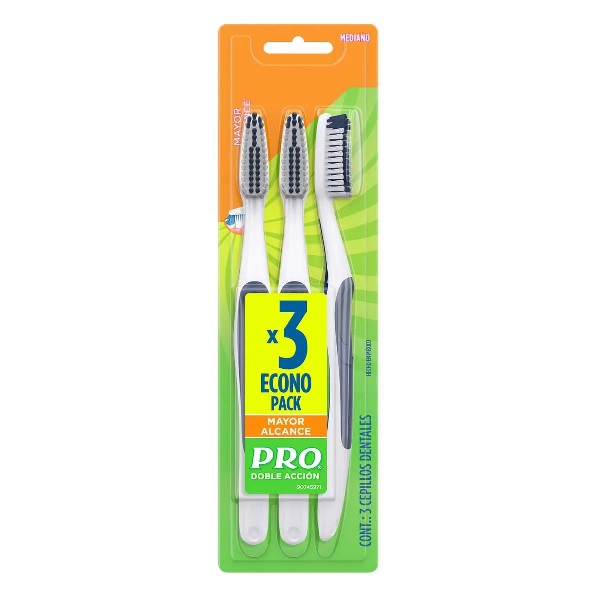 Pro Doble Acción Cepillo Dental 3 Piezas