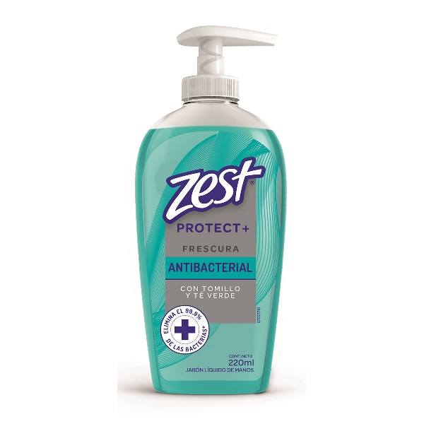 Zest Protect Jabón Antibacterial Tomillo Y Té Verde 220ml