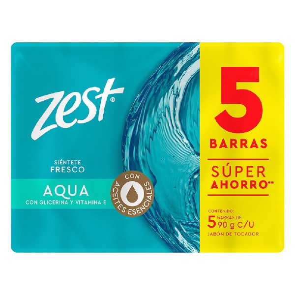 Zest Aqua Jaboón Ahorra-Pack 5 Piezas