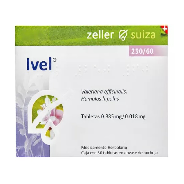 Ivel 250mg  30 Tabletas
