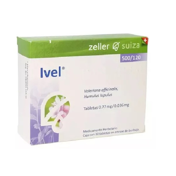 Ivel (Valeriana officinalis/Humulus lupulus)  30 Tabletas