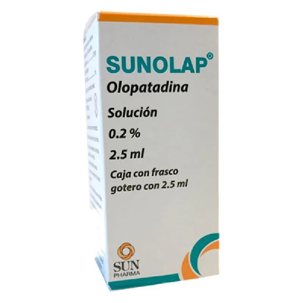 Sunolap (Olopatadina) 2.5mg  Solución Oftálmica 2.5ml