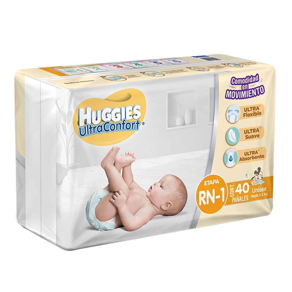 Huggies Ultraconfort Unisex RN 40 Pañales