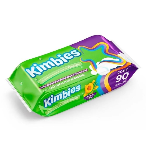 Kimbies Durazno Y Aloe Toallas Humedas 90 Piezas
