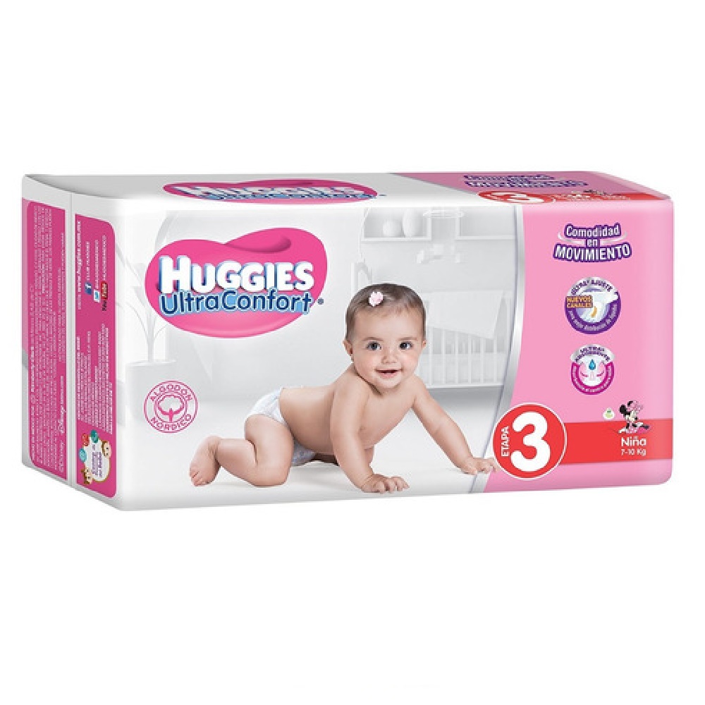 Huggies Ultraconfort Niña Etapa 3 40 Pañales