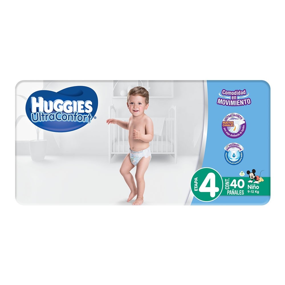 Huggies Ultraconfort Niño Etapa 4 40 Pañales