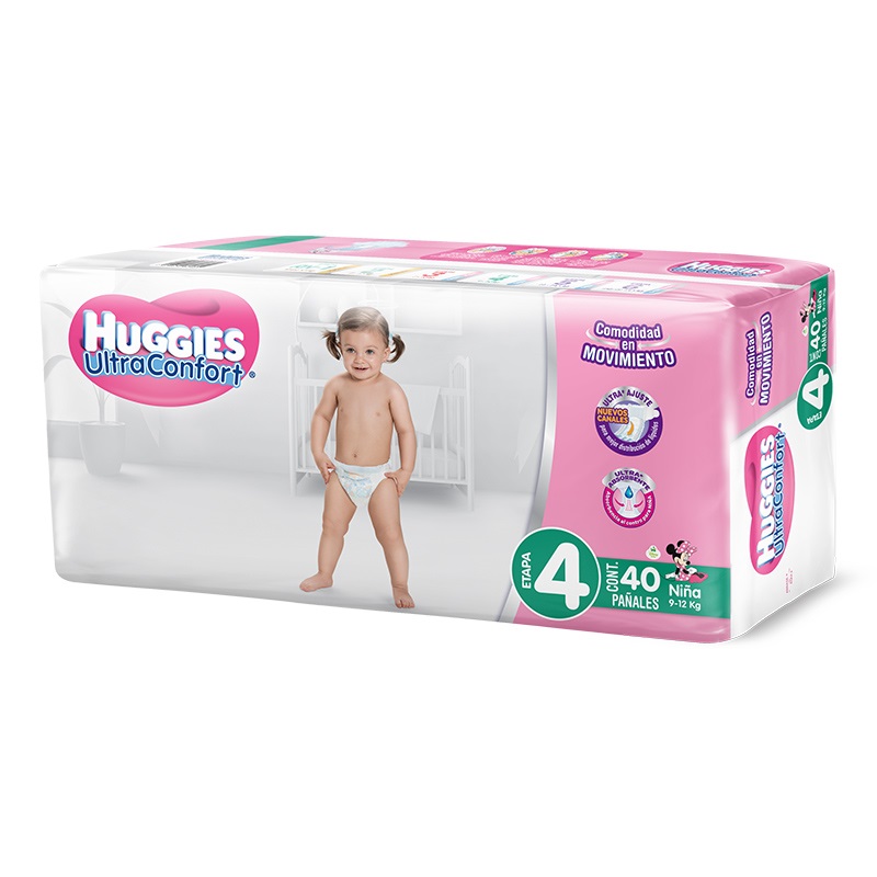 Huggies Ultraconfort Pañales Para Niña Etapa 4